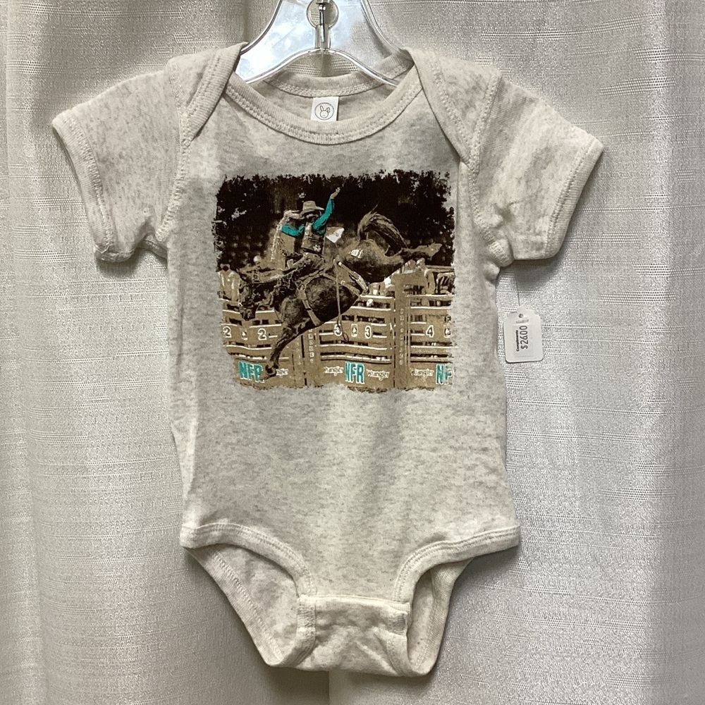 Rabbit Skins Gray Bodysuit with Horse Design